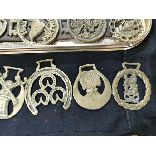 251 - Approx. 26 antique horse brasses