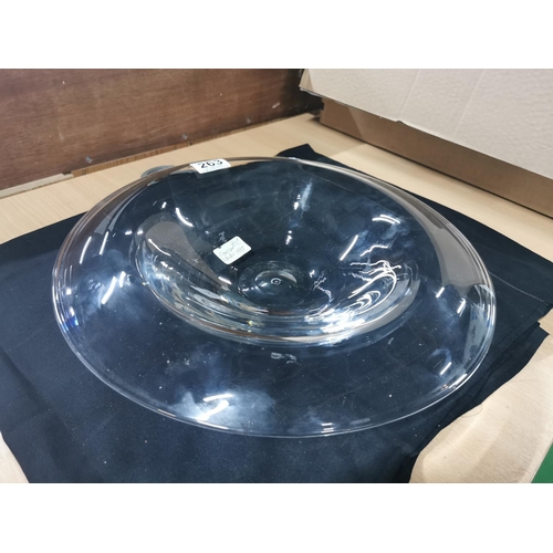 263 - Conram studio large clear glass bowl diameter of 39cm with height 9cm