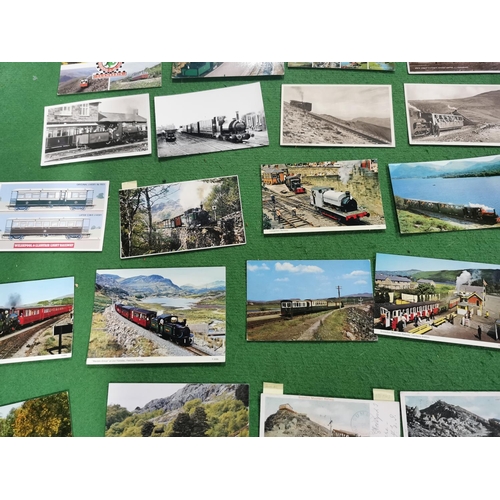 270 - Large quantity of vintage and antique postcards all relating to trains and railways