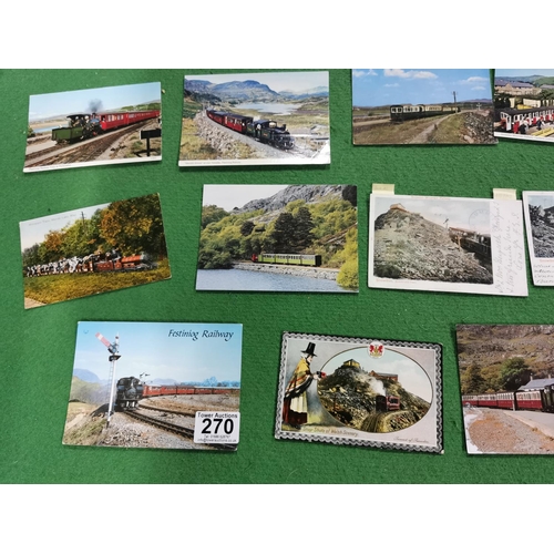 270 - Large quantity of vintage and antique postcards all relating to trains and railways