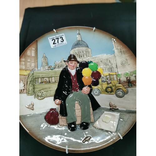 273 - Two Royal Doulton plates The Balloon man and the Old Balloon seller 26cm diameter each