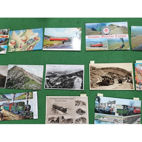 279 - Large quantity of vintage and antique postcards all relating to trains and railways