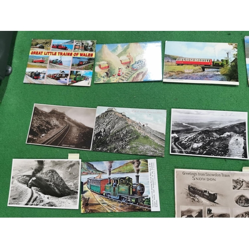 279 - Large quantity of vintage and antique postcards all relating to trains and railways