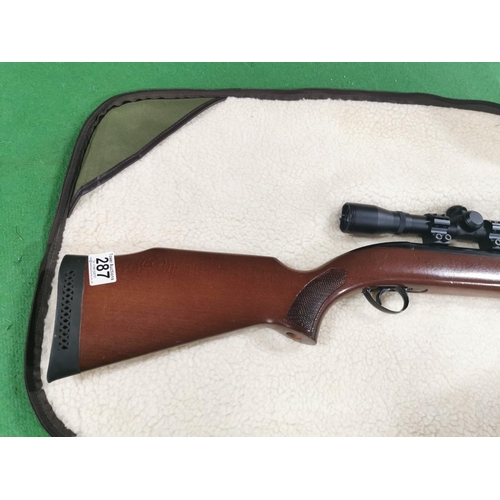 287 - BSA Mercury .22 air rifle with an Richter Optik 4x40 scope in good clean condition with a tin of .22... 