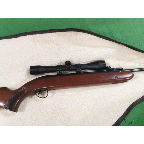 287 - BSA Mercury .22 air rifle with an Richter Optik 4x40 scope in good clean condition with a tin of .22... 