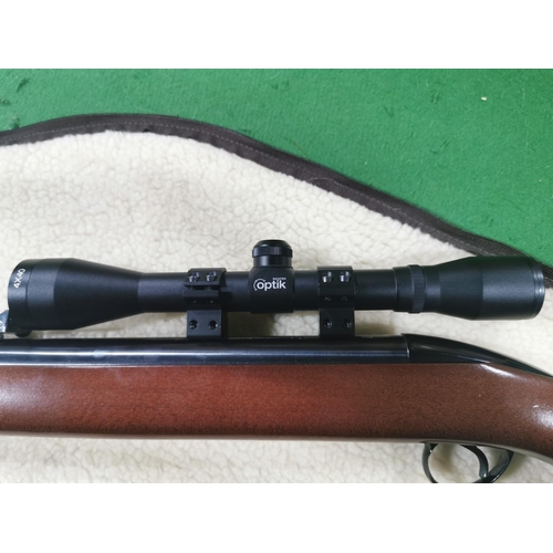 287 - BSA Mercury .22 air rifle with an Richter Optik 4x40 scope in good clean condition with a tin of .22... 