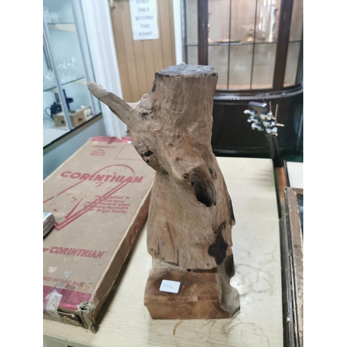 290 - Large root wood ornament, height of 48cm, width of 28cm and depth of 22cm