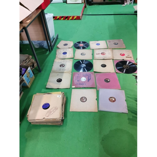 34 - Large quantity of various 78's records