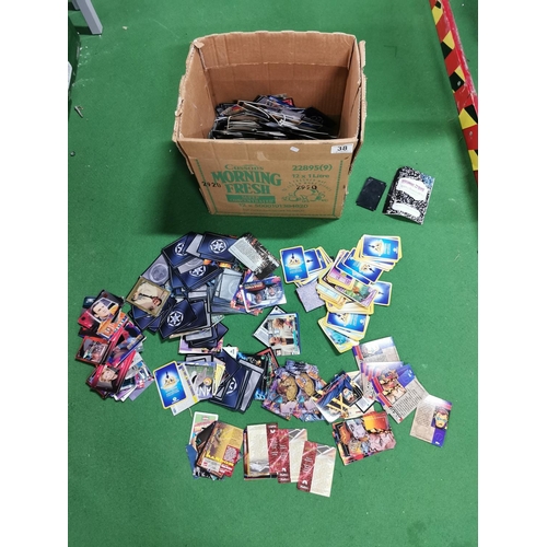 38 - Box full of various trading cards