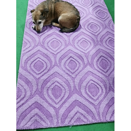 399 - Purple rug clean 152cm by 83cm