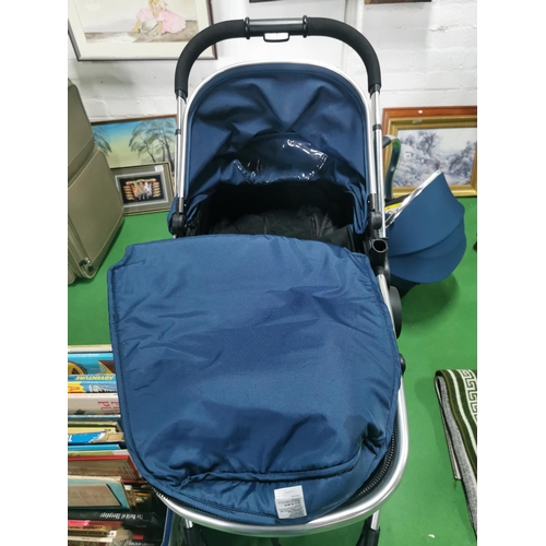 400 - Mother care journey pram system carrycot, carry crib pushchair 3 in 1 system hoods and rain covers, ... 