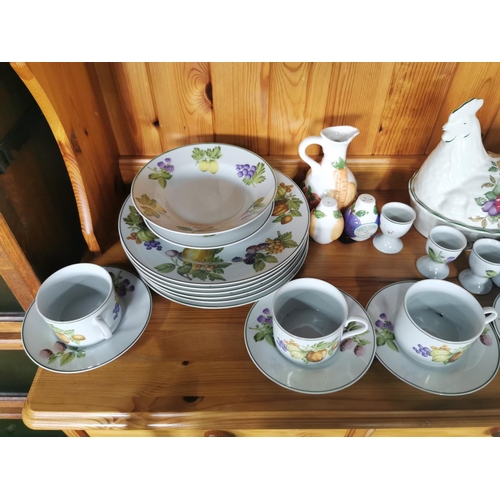 409 - 49 piece country kitchen Rayware dinner /coffee set, inc coffee pot, chicken formed egg holder etc