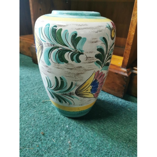 452 - Large hand painted vase / planter height of 31cm diameter of 21cm