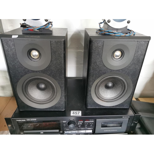 457 - Separate hifi system inc a Cascam cd-a700 dual cd and tape deck along with Mass technology power amp... 