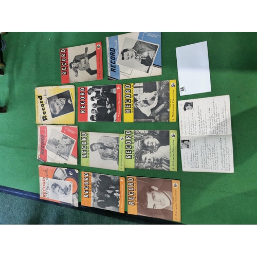 48 - Quantity of 11 vintage Record song books inc an Elvis one and a scrapbook