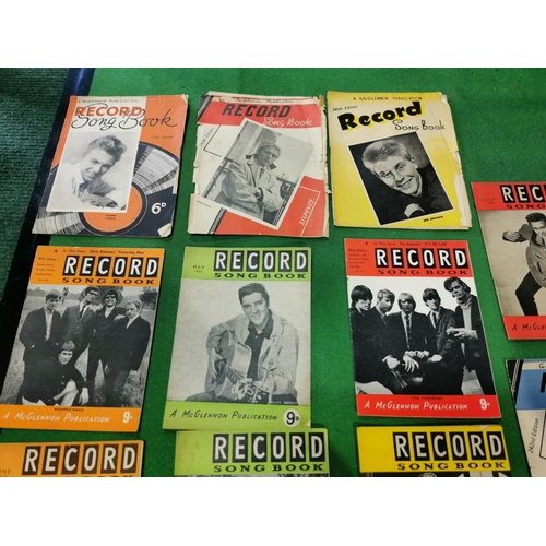 48 - Quantity of 11 vintage Record song books inc an Elvis one and a scrapbook