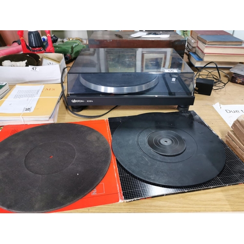 56 - Ariston Icon transcription turntable with two spare mats