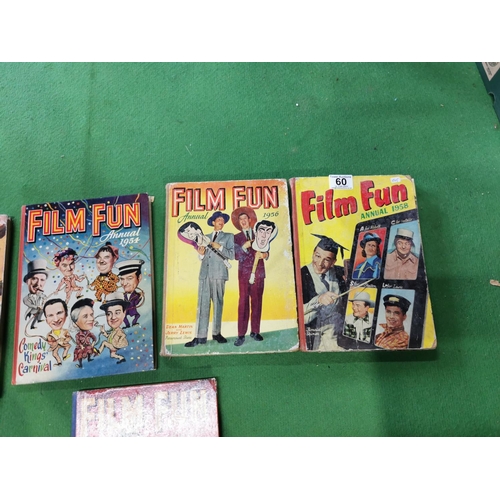 60 - 5 vintage 1940's 1950's Film Fun annuals