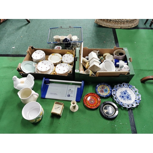 84 - Three boxes of odds inc a part tea set