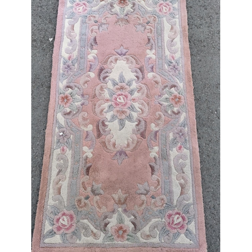 150d - Hand knotted thick pile 100% wool Chinese rug 152cm by 80cm