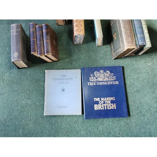 150l - Large box full of antique books inc some good interesting ones inc Dickens books, Cassells natural h... 