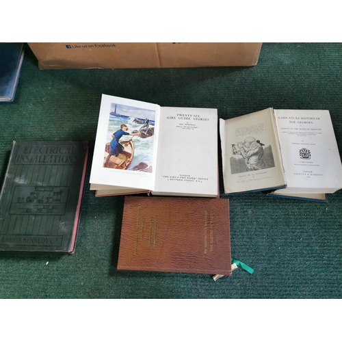 150l - Large box full of antique books inc some good interesting ones inc Dickens books, Cassells natural h... 