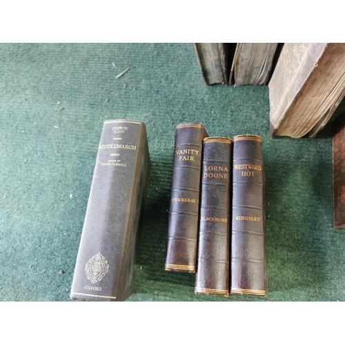 150l - Large box full of antique books inc some good interesting ones inc Dickens books, Cassells natural h... 