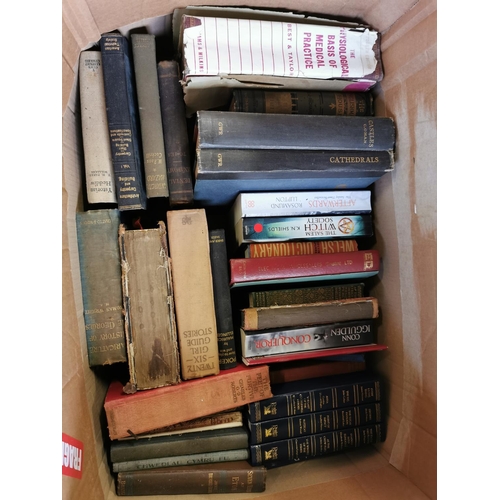 150l - Large box full of antique books inc some good interesting ones inc Dickens books, Cassells natural h... 