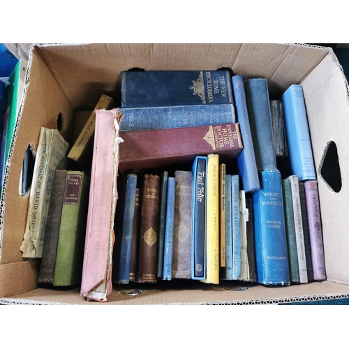 150a - Very large job lot of 17 boxes of books or various genre