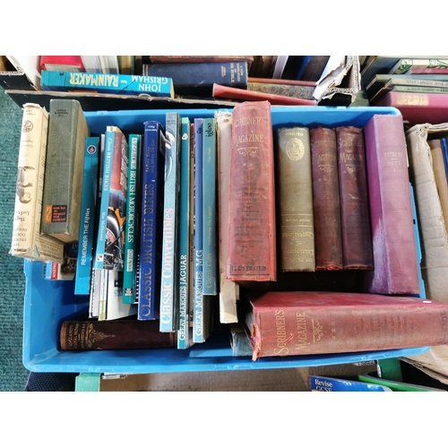 150a - Very large job lot of 17 boxes of books or various genre