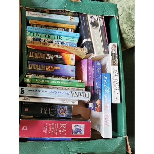 150a - Very large job lot of 17 boxes of books or various genre