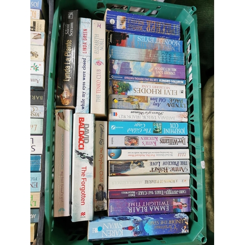 150a - Very large job lot of 17 boxes of books or various genre