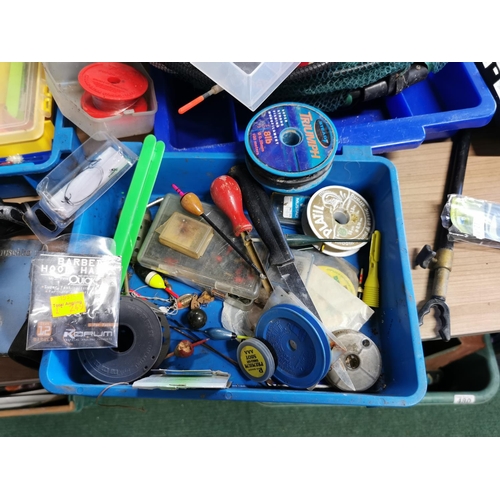 488 - Shakespeare fishing tackle box full of various fishing items tackle reels hooks etc along with  fish... 