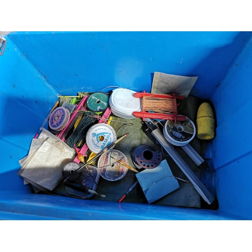 488 - Shakespeare fishing tackle box full of various fishing items tackle reels hooks etc along with  fish... 