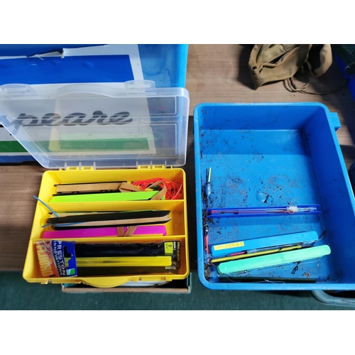 488 - Shakespeare fishing tackle box full of various fishing items tackle reels hooks etc along with  fish... 