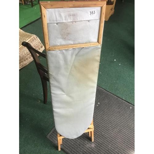 353 - Vintage ironing board of wooded construction