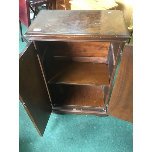 364 - 2 Door lockable cupboard walnut with original key
92cm tall 58cm wide 33cm deep