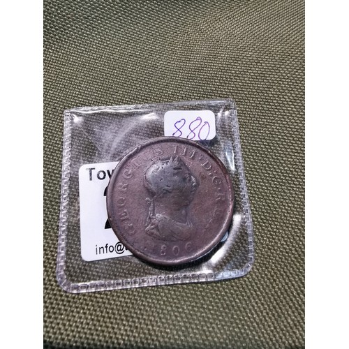 222 - A Georgian 1806 penny