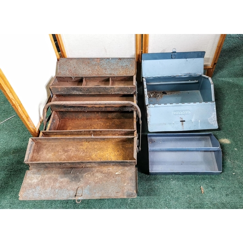 2 - Two cantilever tool boxes empty