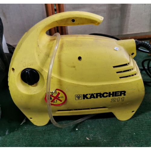 26 - Pressure washer, hose reel and one other