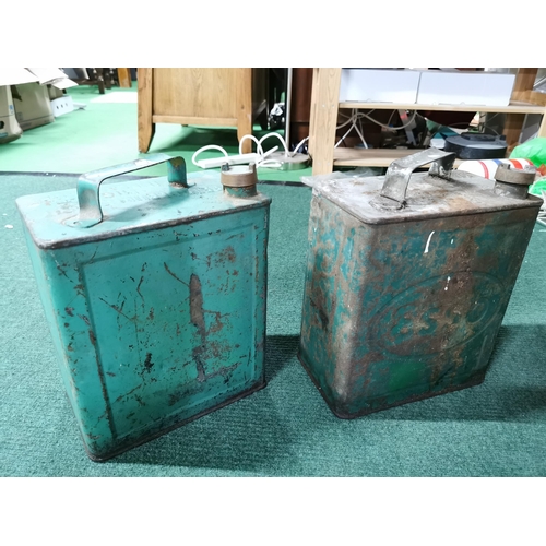 11 - Two vintage petrol cans one esso