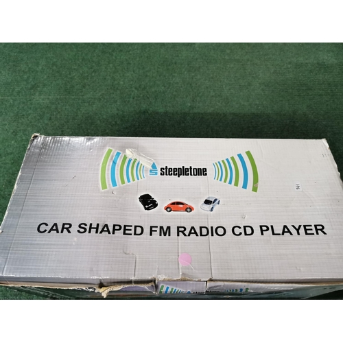 15 - Boxed pink Car shaped cd radio