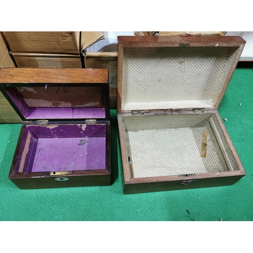 159 - Quantity of four storage / collectable boxes inc a mauchlinware box