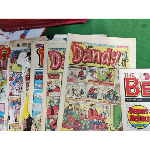 167 - Large quantity of various comics mostly beanos, going back to the 1980's