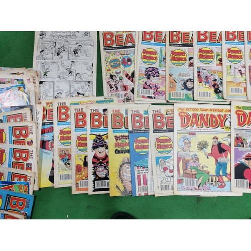 167 - Large quantity of various comics mostly beanos, going back to the 1980's