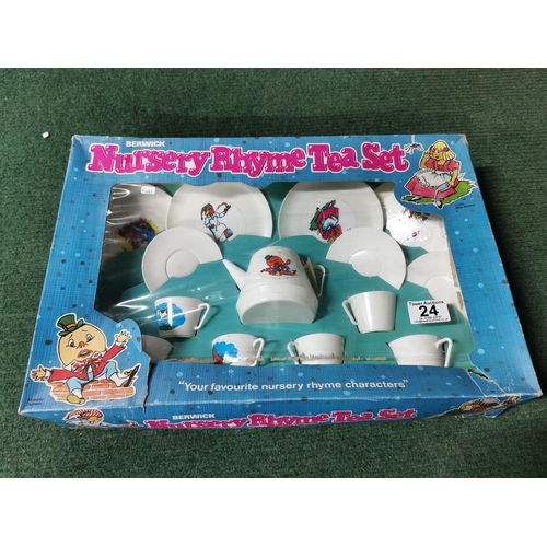 24 - nursery rhyme tea set in original packaging