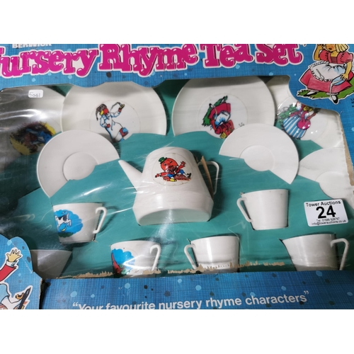 24 - nursery rhyme tea set in original packaging