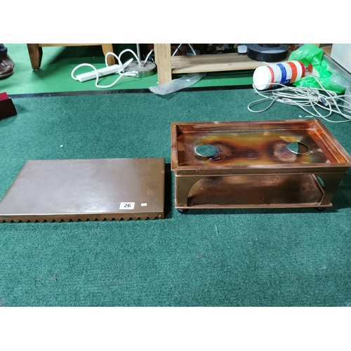 26 - Vintage copper plate/food warmer