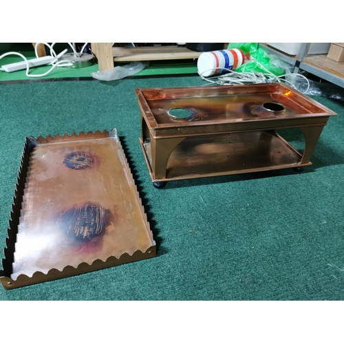 26 - Vintage copper plate/food warmer