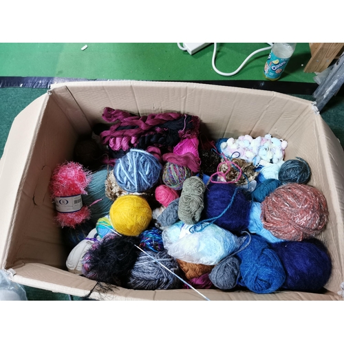 38 - Box full of new and unused knitting wool and yarn (large quantity)